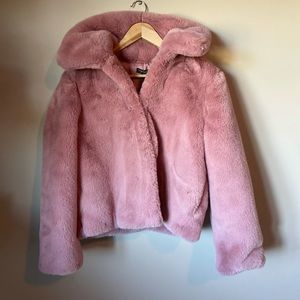 Stunning Pink Topshop faux fur coat